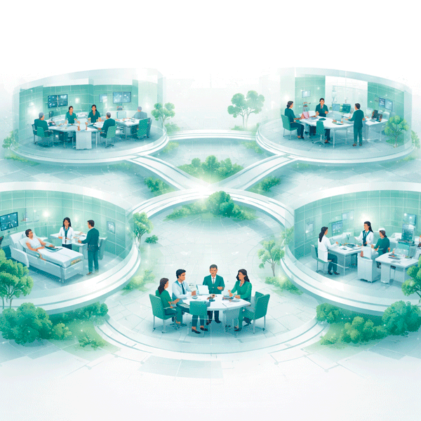 Connected hospital systems working together