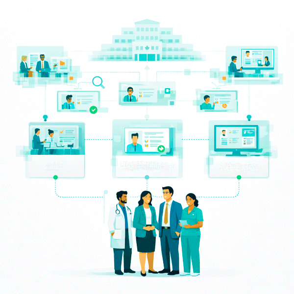 Hospital talent platform integrated with HR, credentialing, and workforce systems