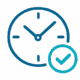 Icon showing productive and efficient use of time