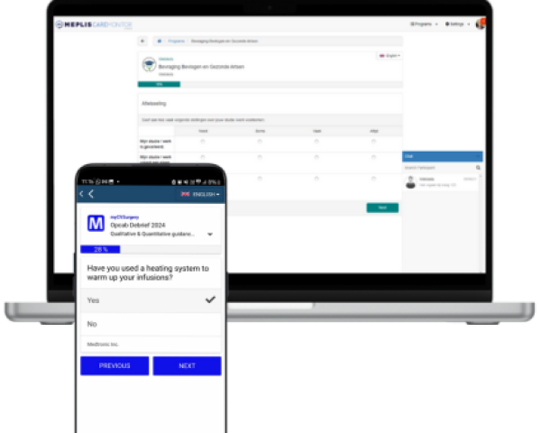 Meplis HCP and Patient engagement platform - Data Capture